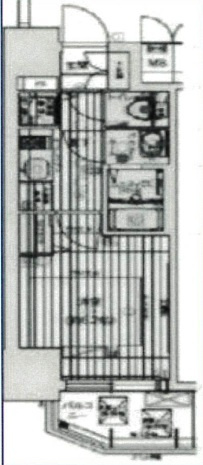 大阪市福島区野田３丁目の賃貸マンションの間取り