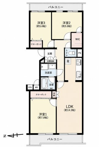 パークハイム三鷹の間取り