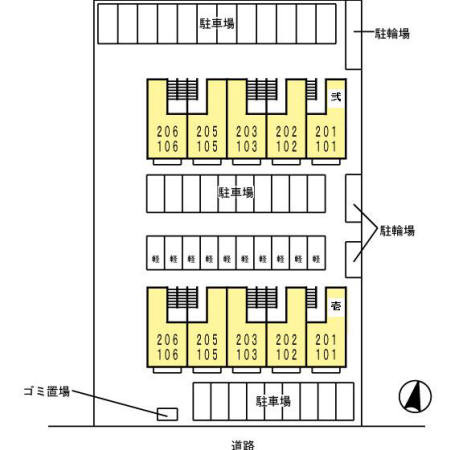 メゾンドソレイユ壱番館の区画図