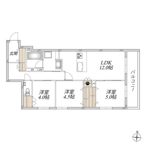 Maison  de  Soleil（メゾンドソレイユ）の間取り
