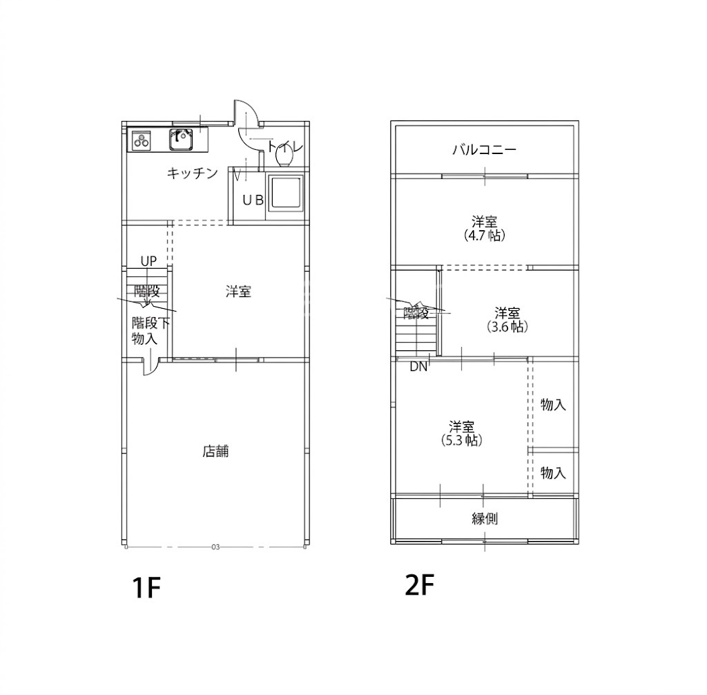 中津３丁目１７－１１貸店舗②の間取り