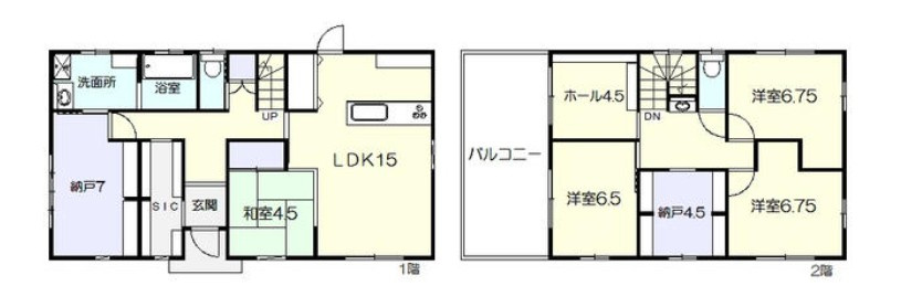 【中古戸建】伊勢崎市波志江町の間取り|■間取り図｜敷地面積：364.07（約110.13坪）　建物面積：132.07（約39.95坪）