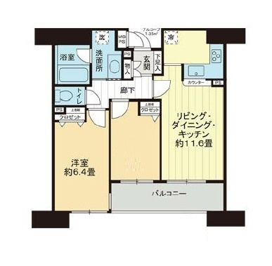ライオンズマンション川崎宮前町の間取り|間取りです。