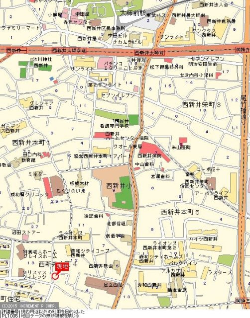 メゾン・ド・ソレイユ千住北の地図