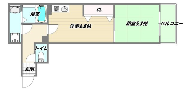 大阪市東淀川区西淡路３丁目の賃貸マンションの間取り
