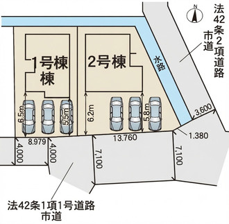 仲介手数料無料【リナージュ愛西市須依町01期　新築戸建】の区画図