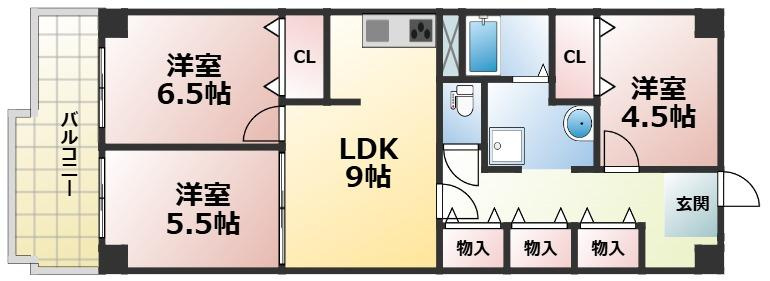 あべのベルタ北棟の間取り