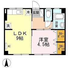 新浜マンションの間取り