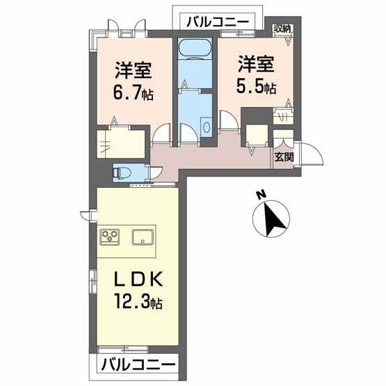 【間取り】 | ガルテンＭＡＳＡＫＩ Ａ棟