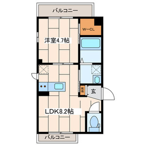 サンハイム横浜の間取り|間取りです。