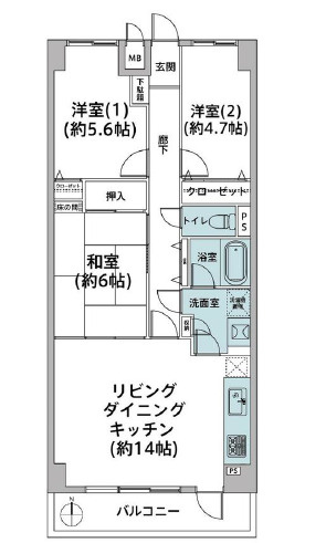 エクセル伊勢原の間取り