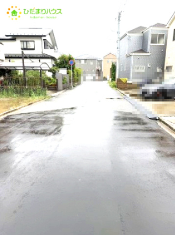 野田市上花輪新町31番　新築戸建　B号棟の前面道路含む現地写真|全2棟・接道接道：南側6ｍ公道