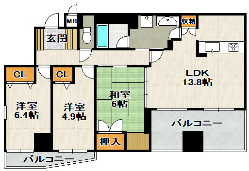 ラクラシカ宝塚武庫山の間取り
