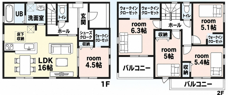 仲介手数料無料【リーベルガーデン愛西市佐屋町亥新田　新築戸建】の間取り