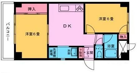 丸榮ハイム富岡の間取り|間取りです。