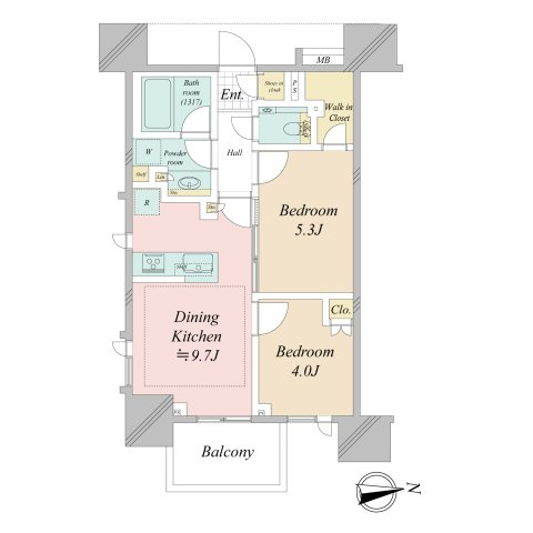 ブランズ東麻布の間取り