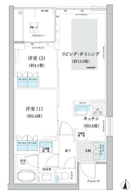 ガーデニエール砧WESTの間取り