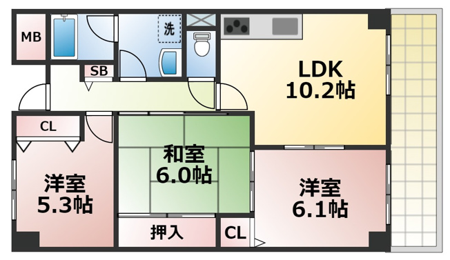 【間取り】 | サン・フォレスト　仲介手数料無料