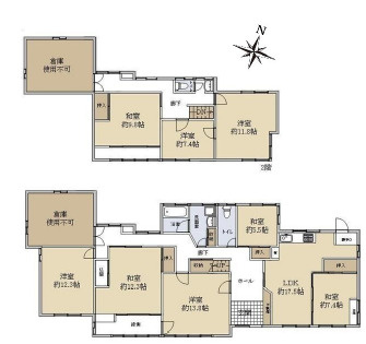 奈良市学園大和町2丁目戸建の間取り