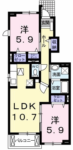 ガーデンヒルズ2の間取り