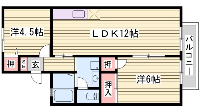 ハートランド　B棟の間取り