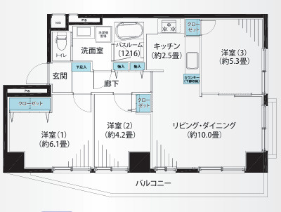 エンゼルハイム大森本町の間取り