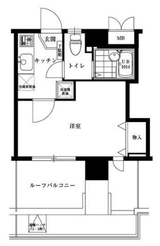 中野区中野３丁目の賃貸マンションの間取り