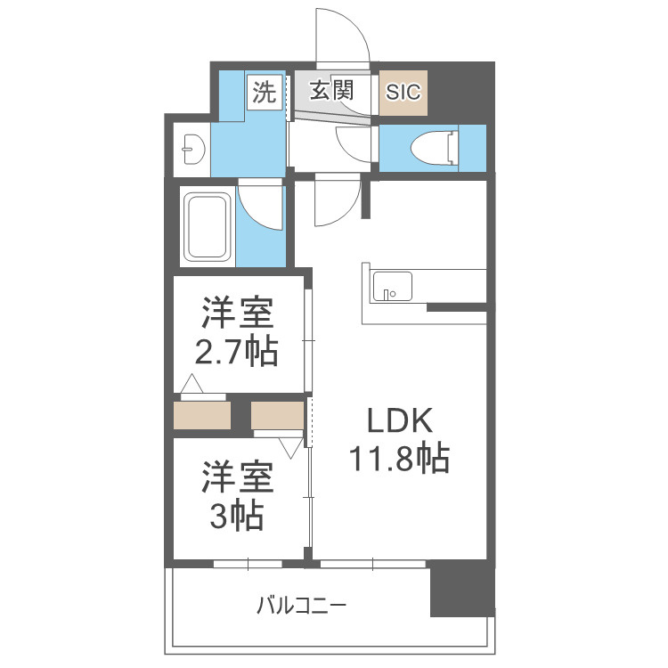 アーバングランデ新大阪の間取り