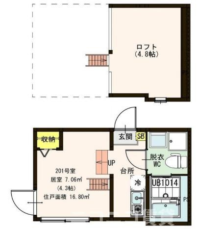 葛飾区鎌倉３丁目のアパートの間取り