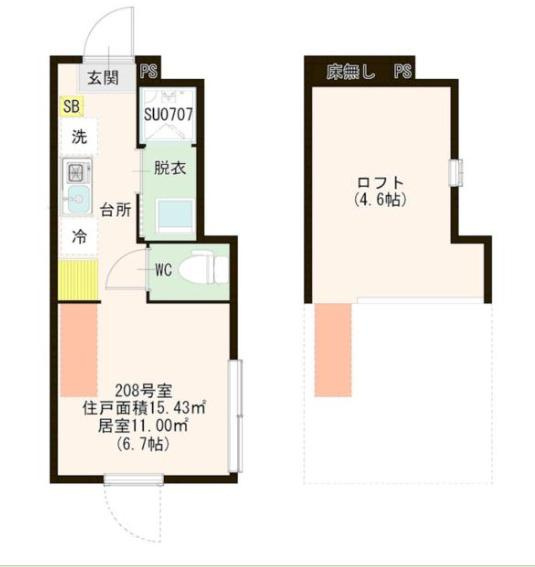 板橋区前野町４丁目のアパートの間取り