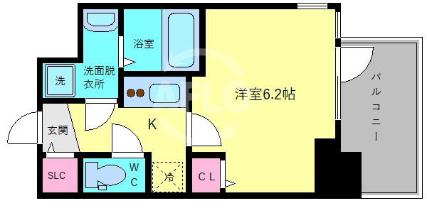 プレサンス玉造駅前ルージュの間取り|プレサンス玉造駅前ルージュ　間取り