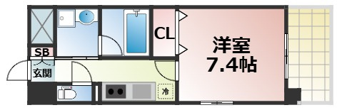 【間取り】 | ボーベル玉造　仲介手数料無料