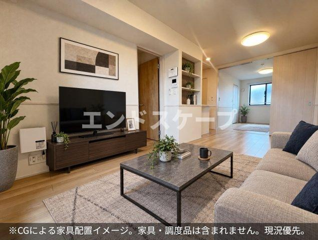 クレストコートの居間・リビング|高崎、前橋のお部屋探しはエンドスケープまで！お客様の理想お聞かせ下さい♪