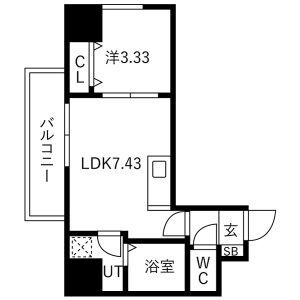 アートレジデンス梅田北Ⅱの間取り