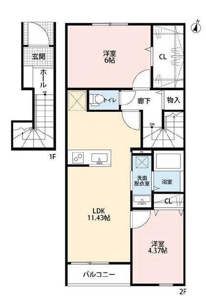 リーブルファイン足立辰沼の間取り