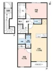 リーブルファイン足立辰沼の間取り
