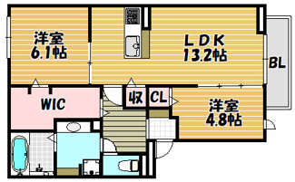 【間取り】 | サニープレイスA棟