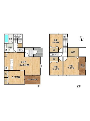 ソフィスガーデン安室小学校前/新築戸建の間取り