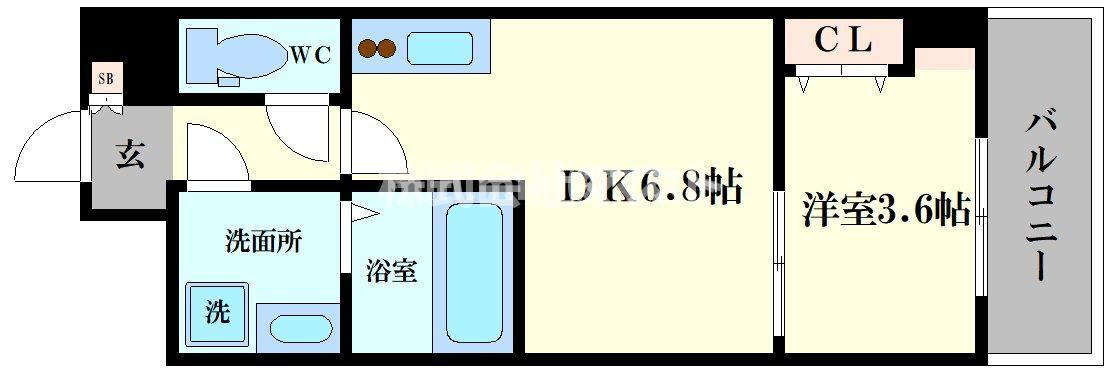 メルベージュ難波サウスⅢの間取り