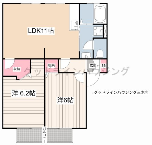 リヴェール大村の間取り
