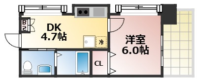 【間取り】 | コンチネンタル東小橋　仲介手数料無料
