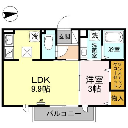 OKAZEN西駅前の間取り