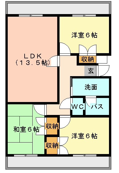 ポレスター呉中央の間取り