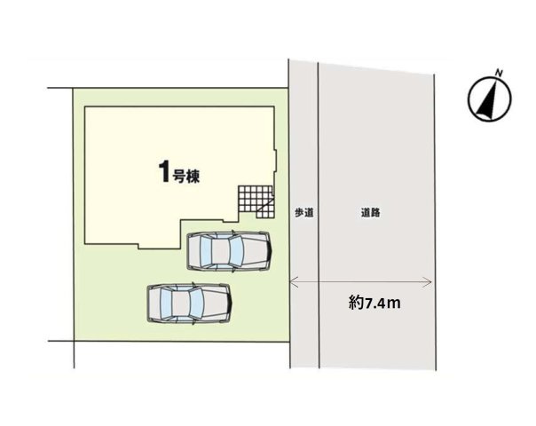福岡市博多区麦野3丁目第4-1棟（1号棟）の区画図|配置図（1号棟）