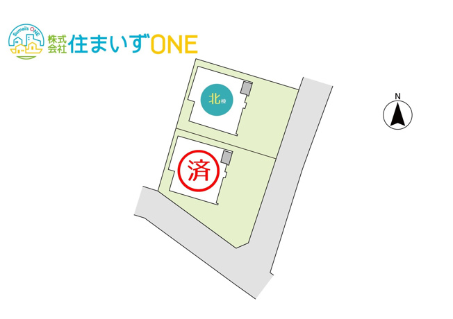 【区画図】 | 【新築分譲住宅】山形市成沢西3丁目　全2棟 | 全2棟の分譲住宅です♪