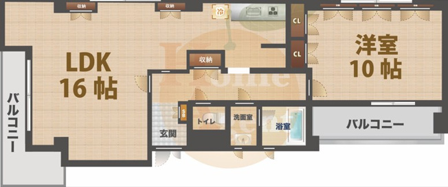 【間取り】 | リリーフ浜田山 | 1LDKのお部屋です。
