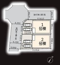 光が丘３丁目　新築戸建の区画図