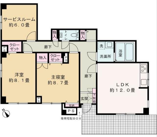 シャテーヌⅡの間取り