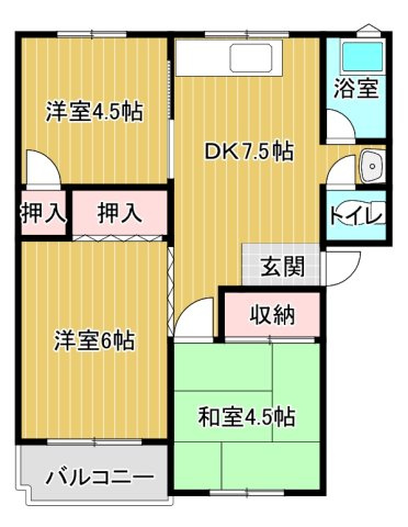 【間取り】 | サウスヒルズ由良