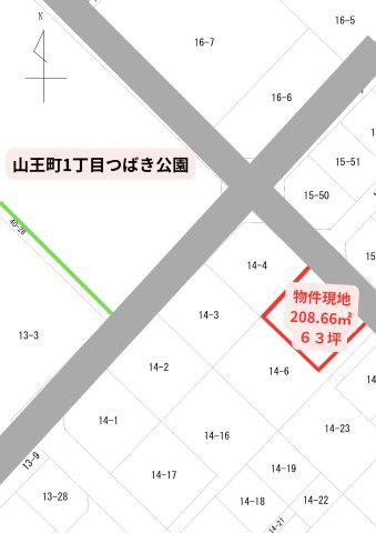 前橋山王町一丁目　土地の土地図